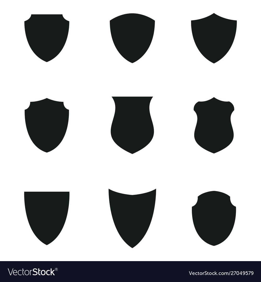 Shield security design element emblem concept