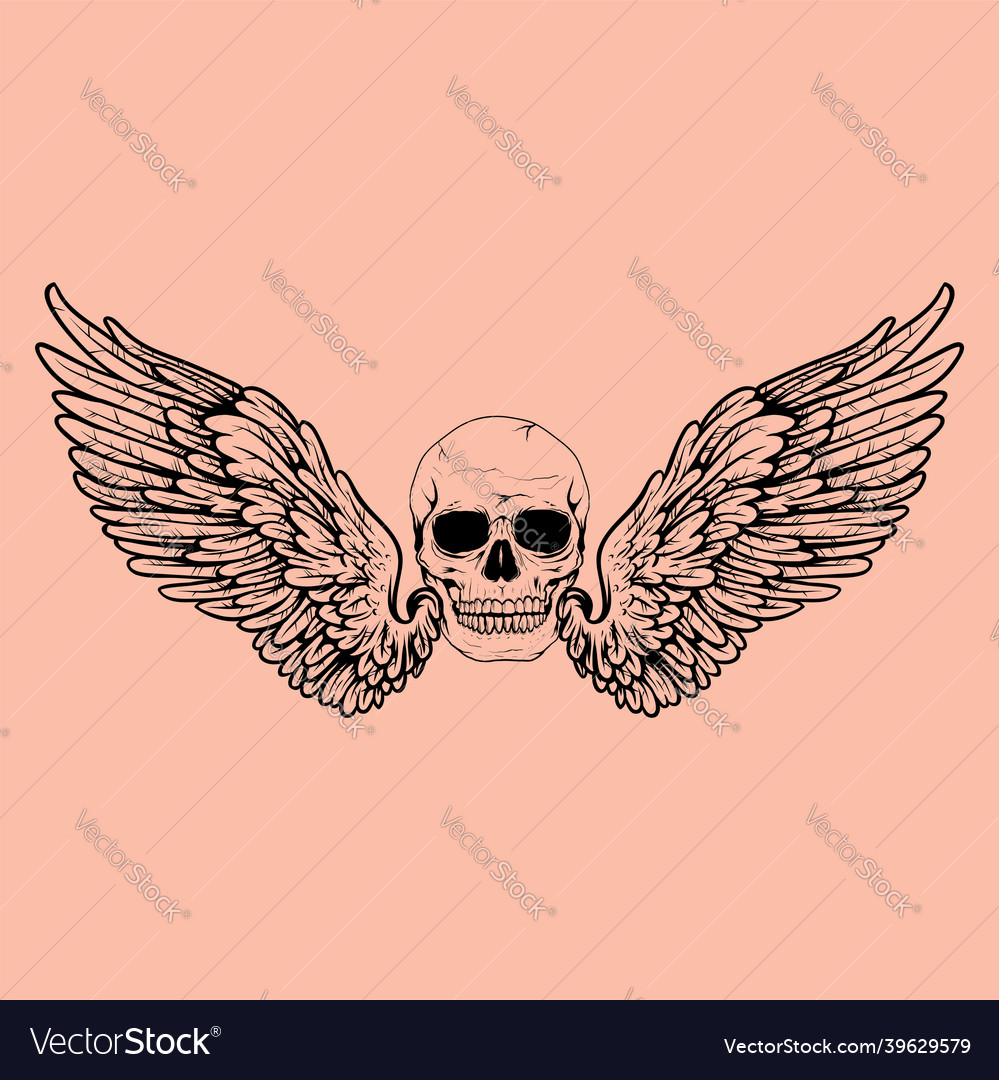 Winged skull