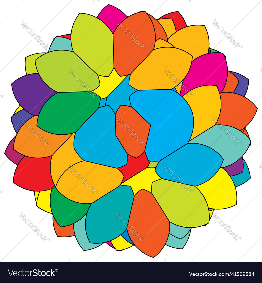 Colorful sacred geometry icon abstract lotus Vector Image Colorful sacred geometry icon abstract lotus