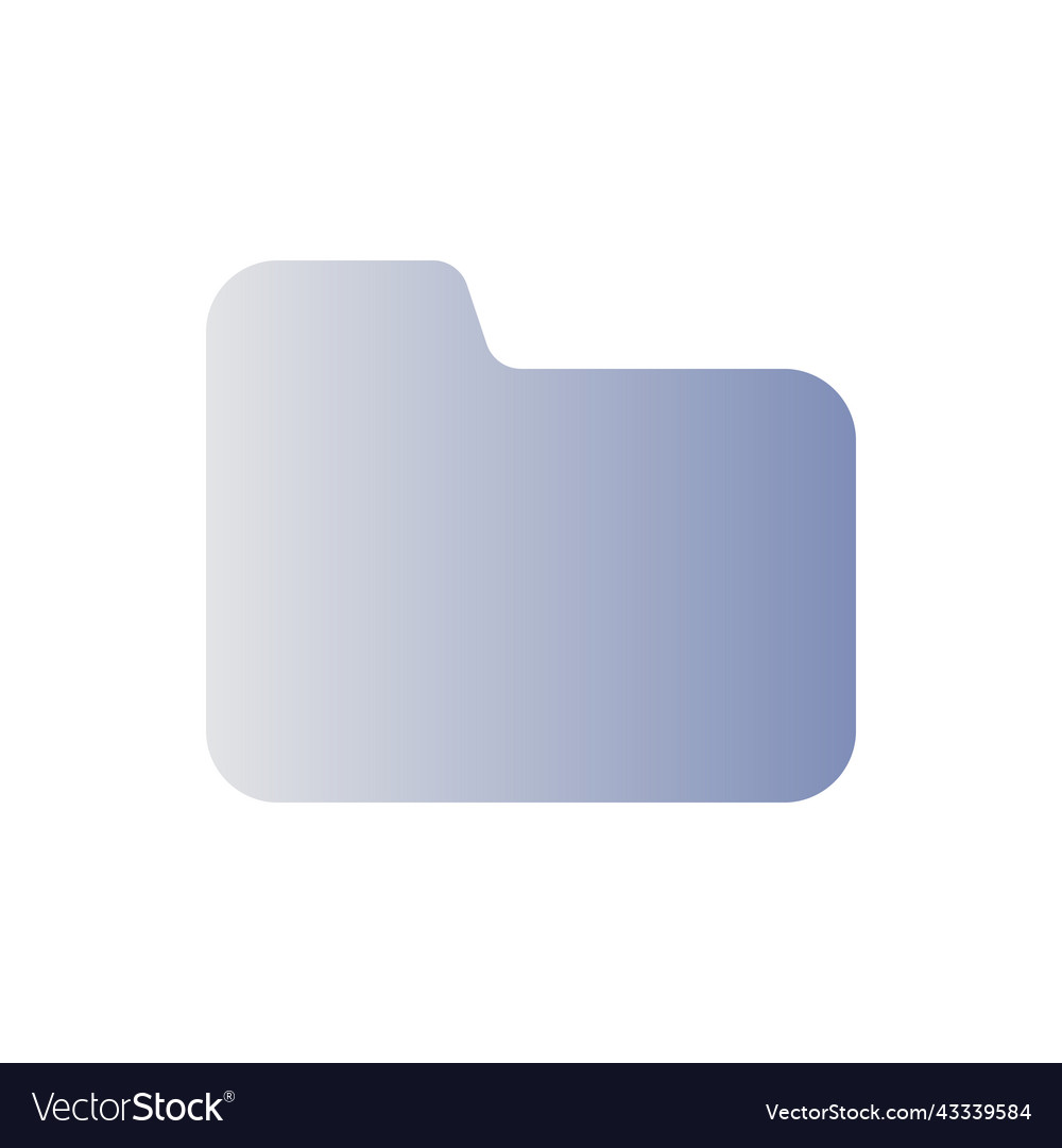 Folder flat gradient color ui icon vector image Folder flat gradient color ui icon