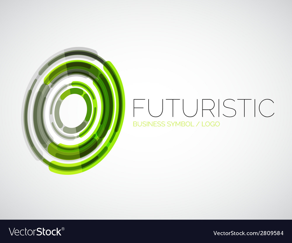 Futuristic circle business logo design