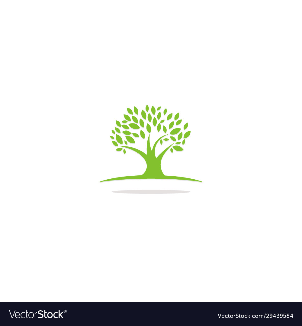 Green tree nature logo Royalty Free Vector Image