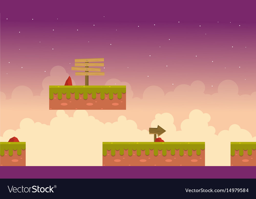 Ground for game background style Royalty Free Vector Image