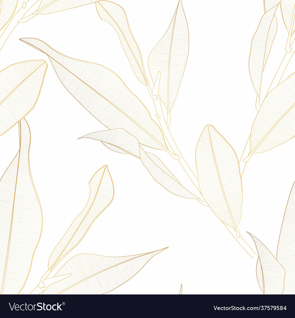 Luxury gold background floral seamless pattern Vector Image