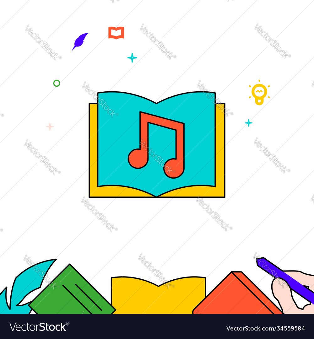 Musical notes music composition composer filled