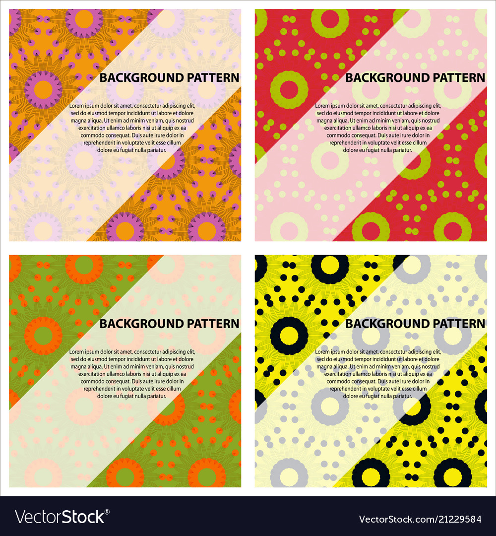 Set of abstract geometric pattern