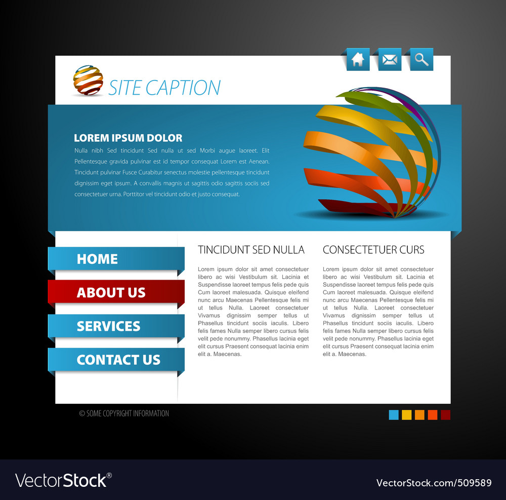 3D Navigation Web Page Template