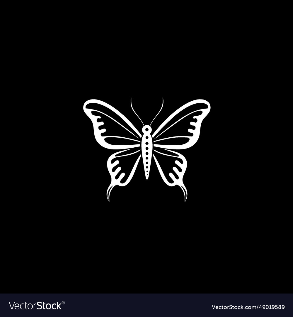 Butterfly - minimalist and simple silhouette Vector Image