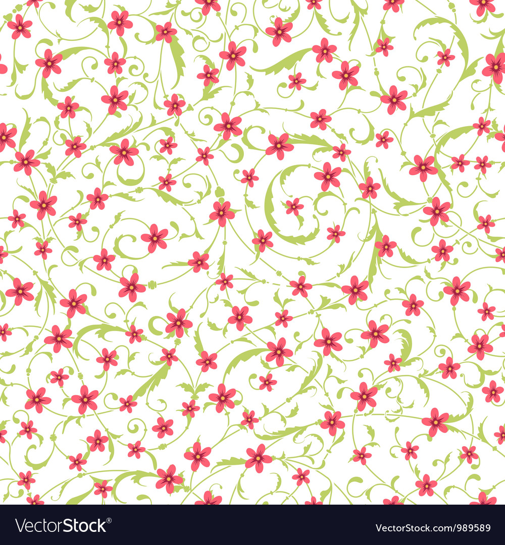 Download Classic seamless flower texture Royalty Free Vector Image