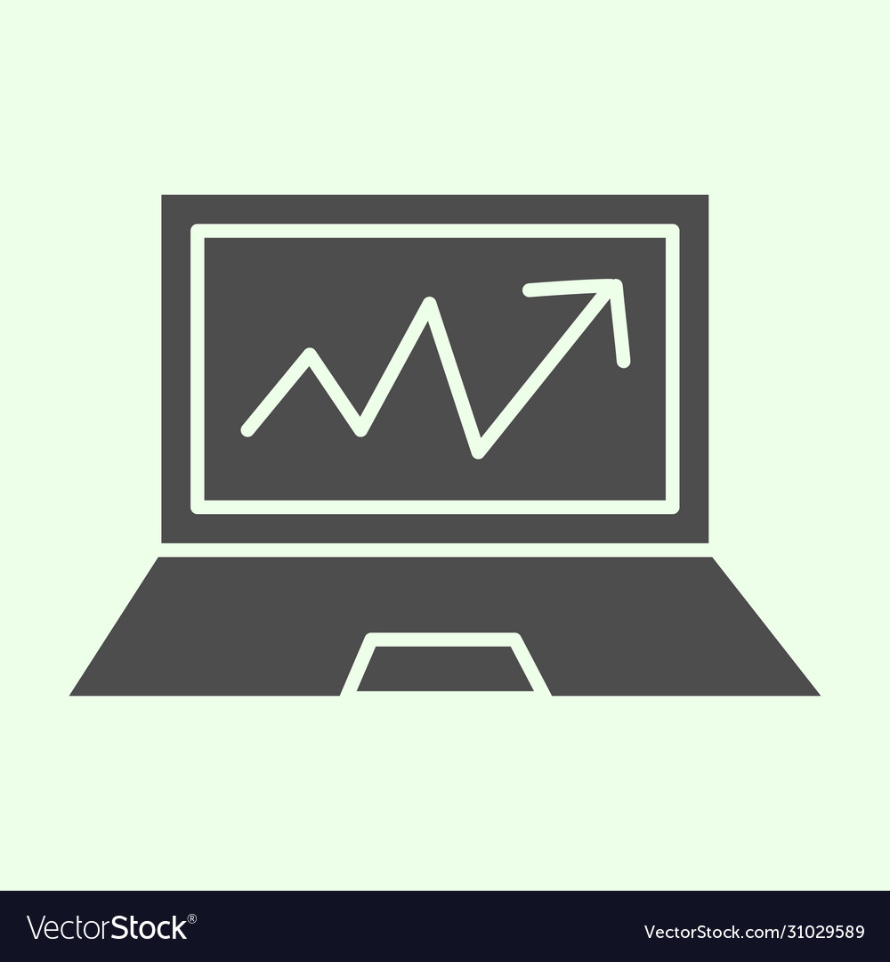 Computer graph solid icon analytic or statistics vector image Computer graph solid icon analytic or statistics