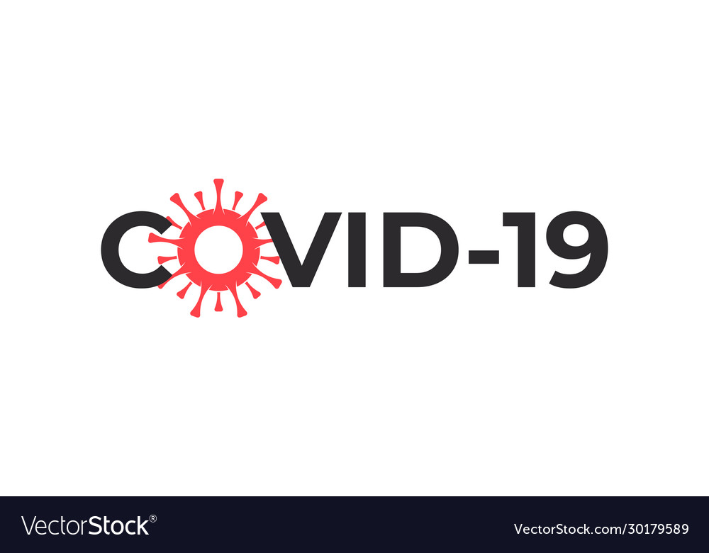 Covid-19 coronavirus inscription typography design