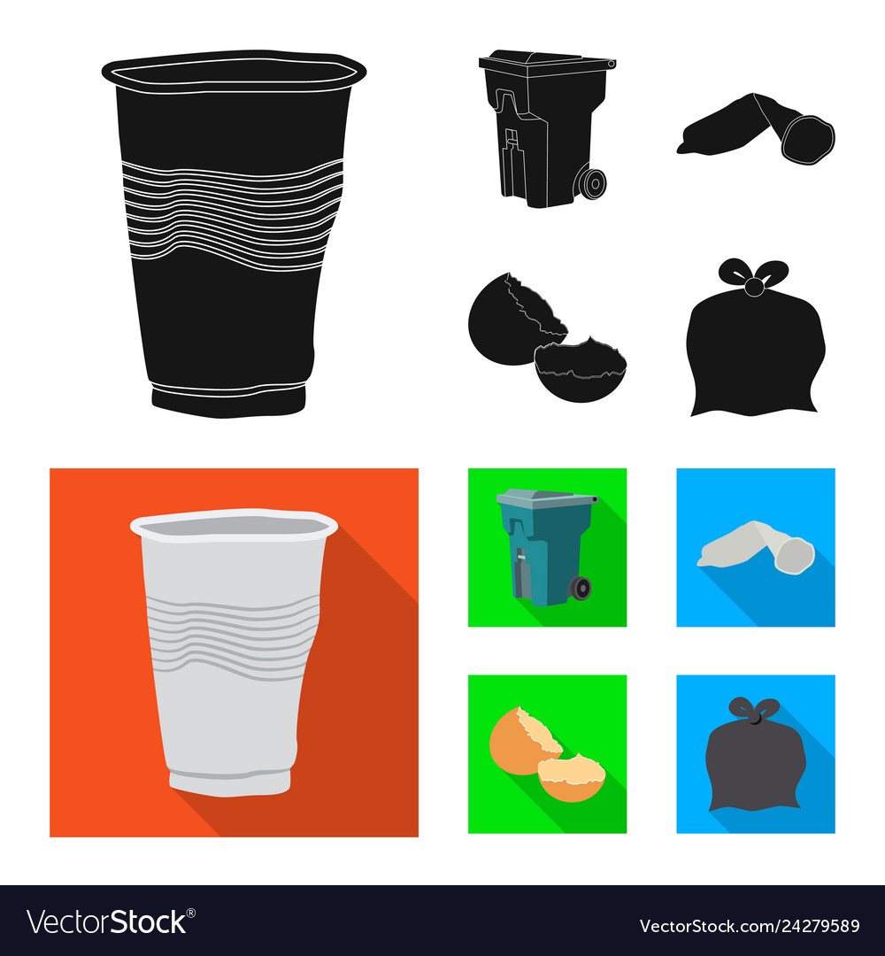 Design of dump and sort icon collection vector image Design of dump and sort icon collection
