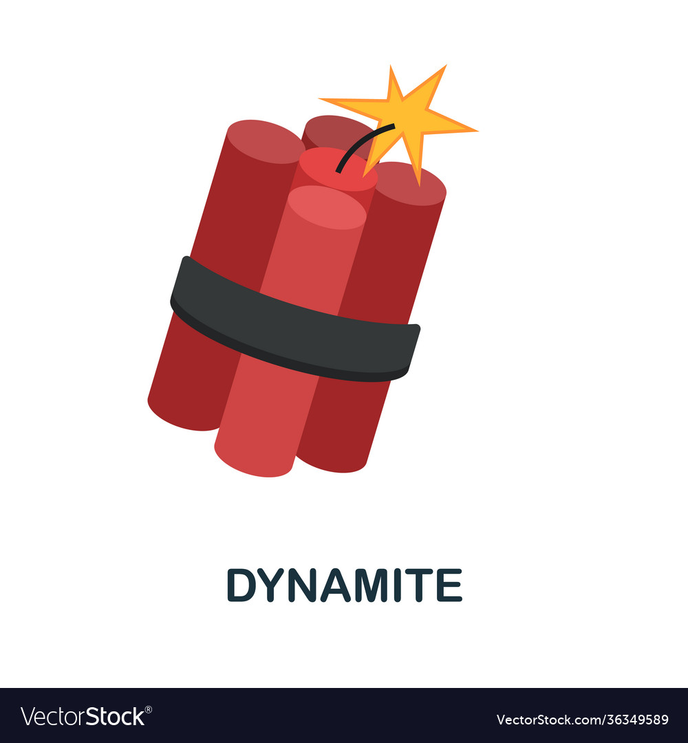 Dynamite flat icon color simple element from