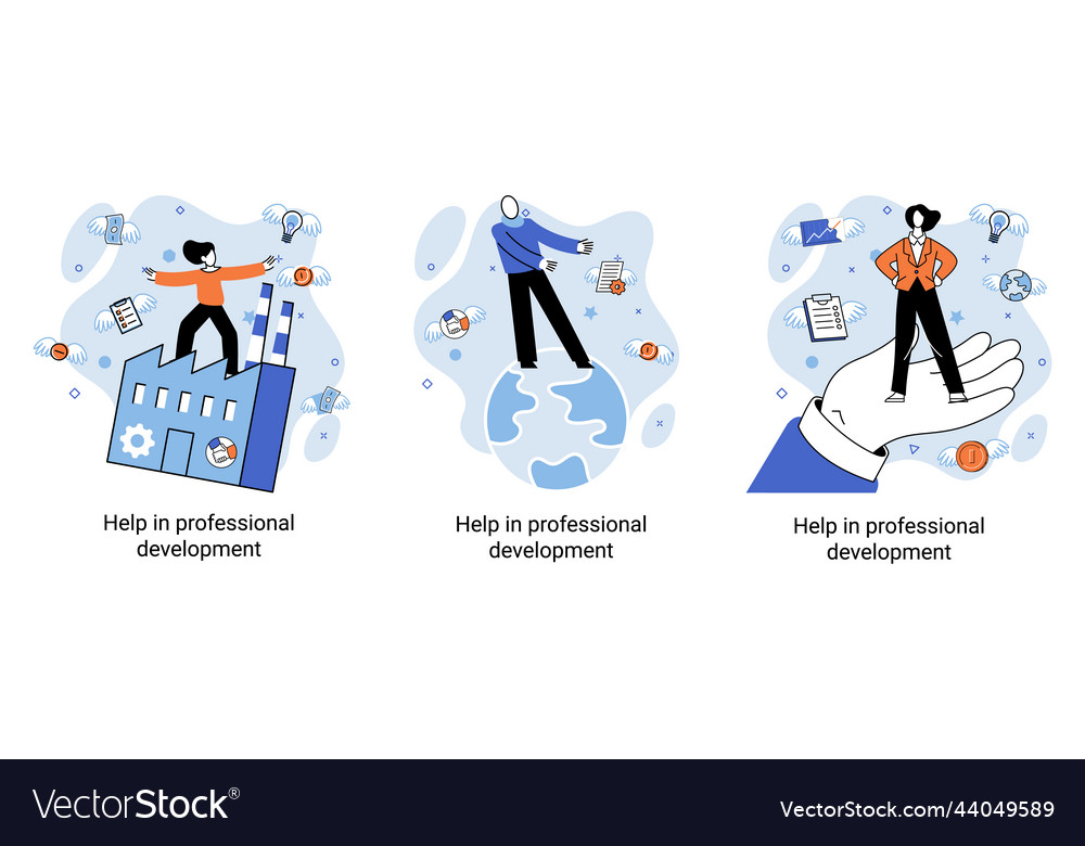 Help in professional development metaphor Vector Image