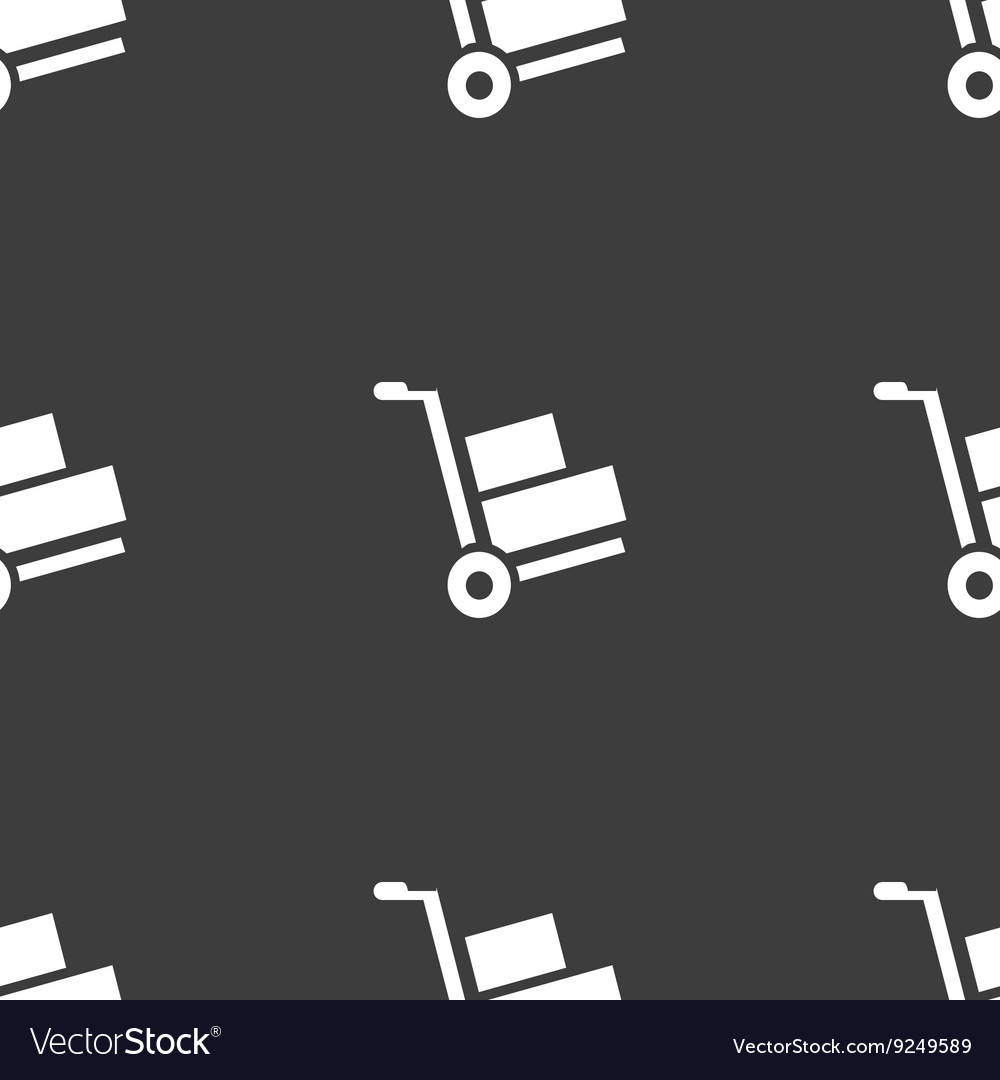 Loader icon sign seamless pattern on a gray