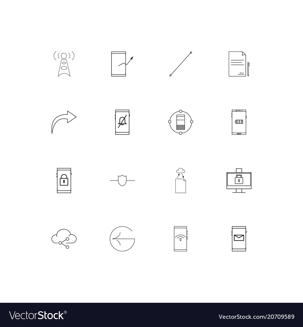 Netzwerk und Datenbank einfache lineare Icons Set vector image Netzwerk und Datenbank einfache lineare Icons Set