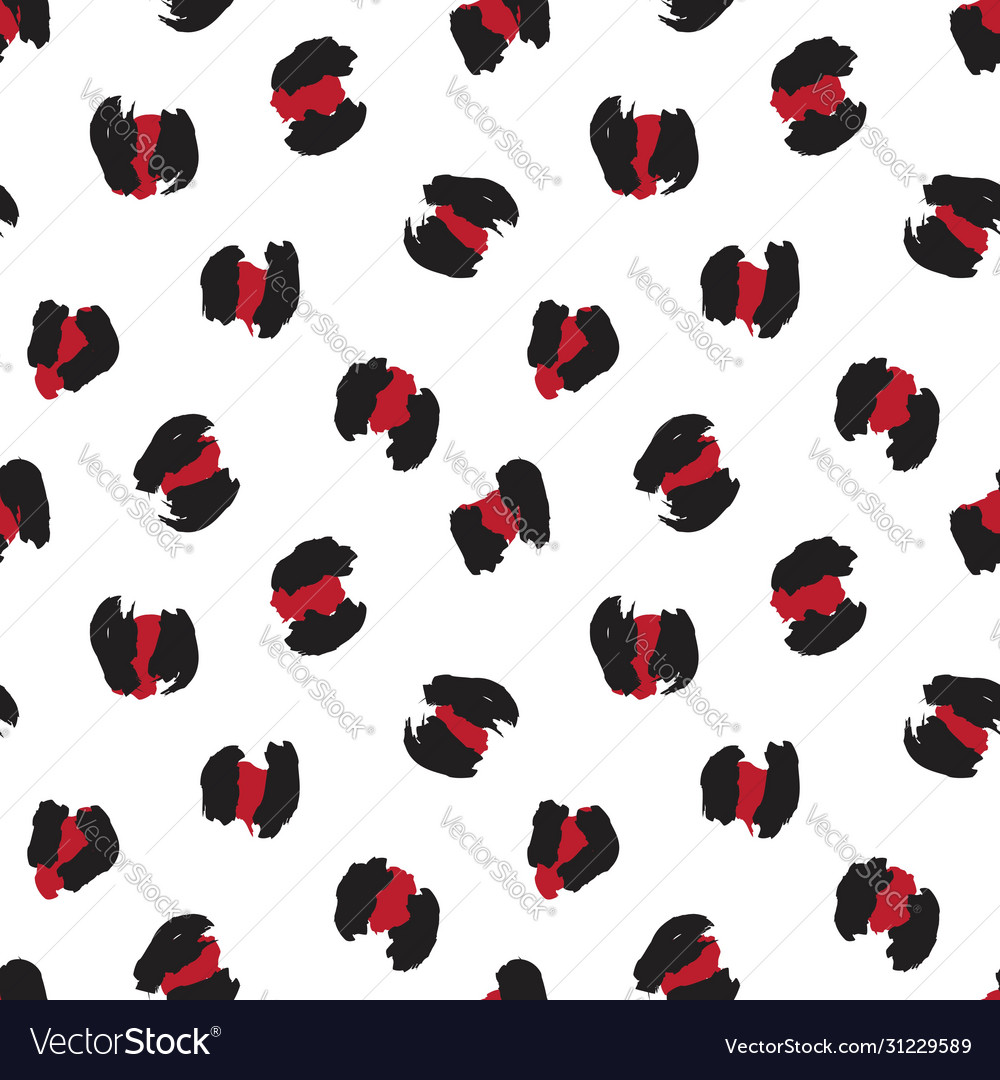 Red Leopard Seamless Pattern