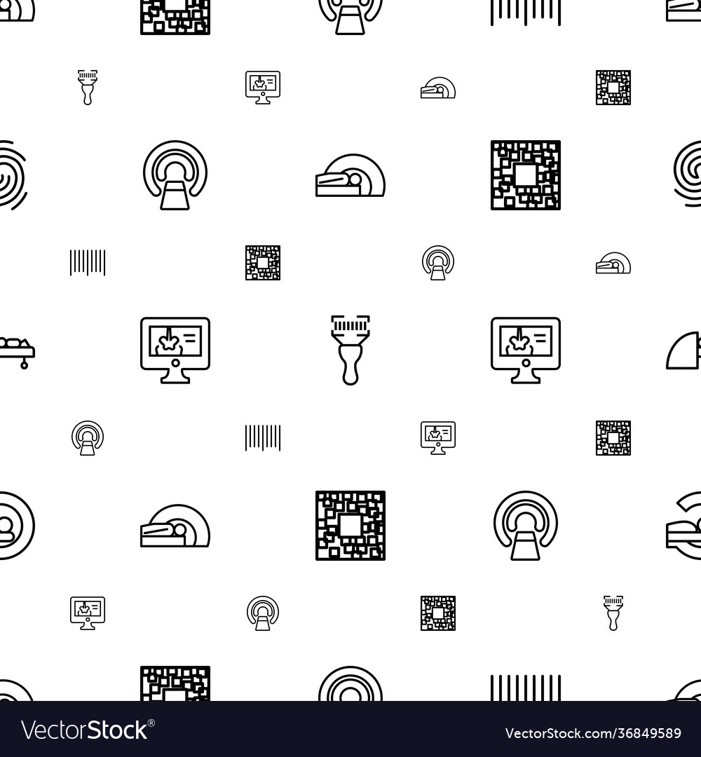 Scan icons pattern seamless white background