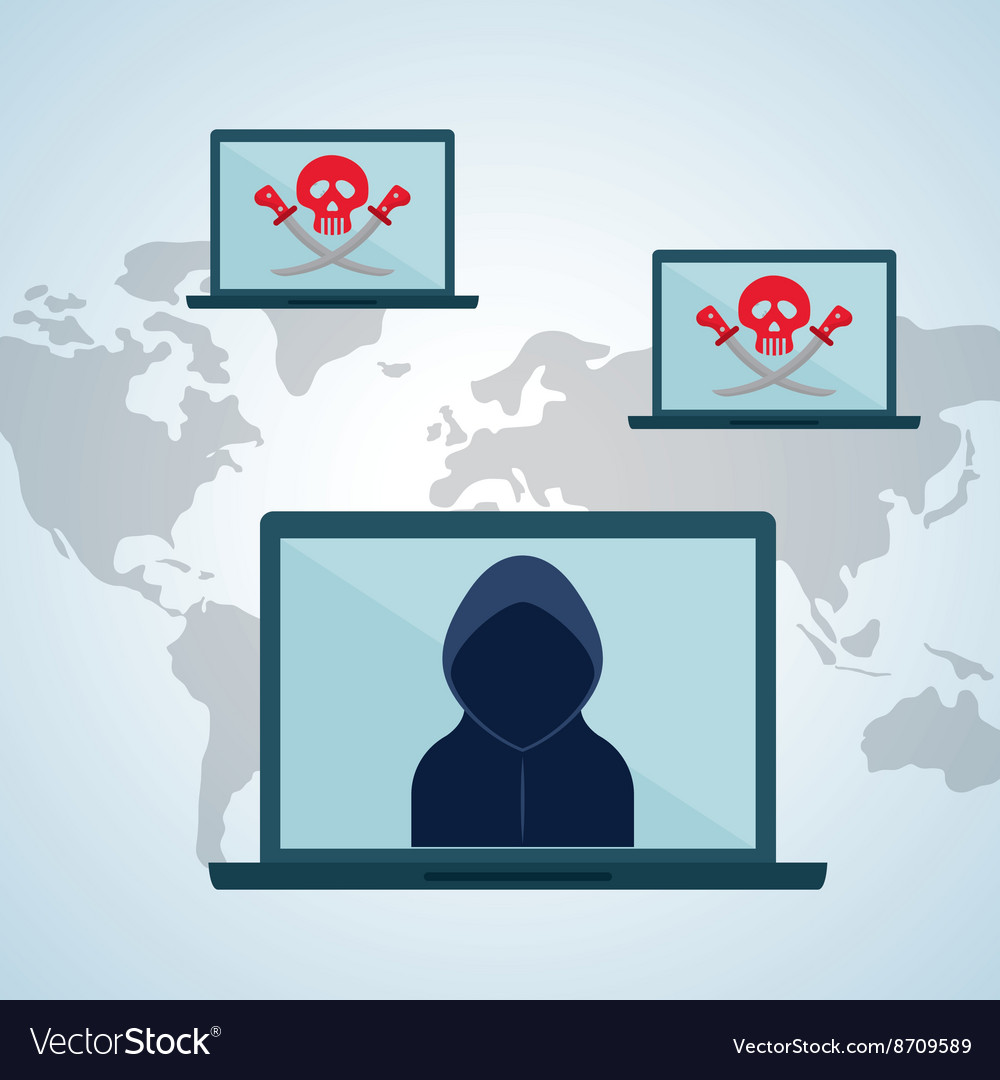 Security system design warning icon protection Vector Image