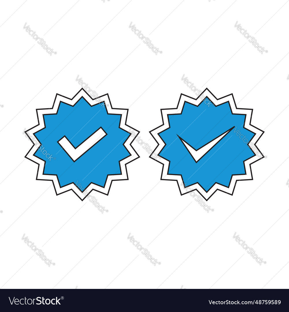 Set of badges and labels with check mark Vector Image Set of badges and labels with check mark