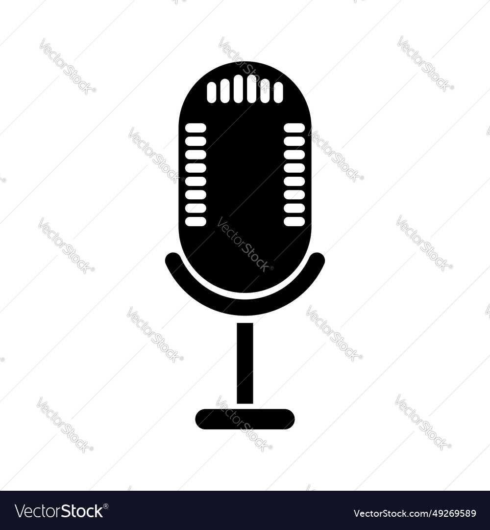 Simple of microphone personal computer component vector image Simple of microphone personal computer component