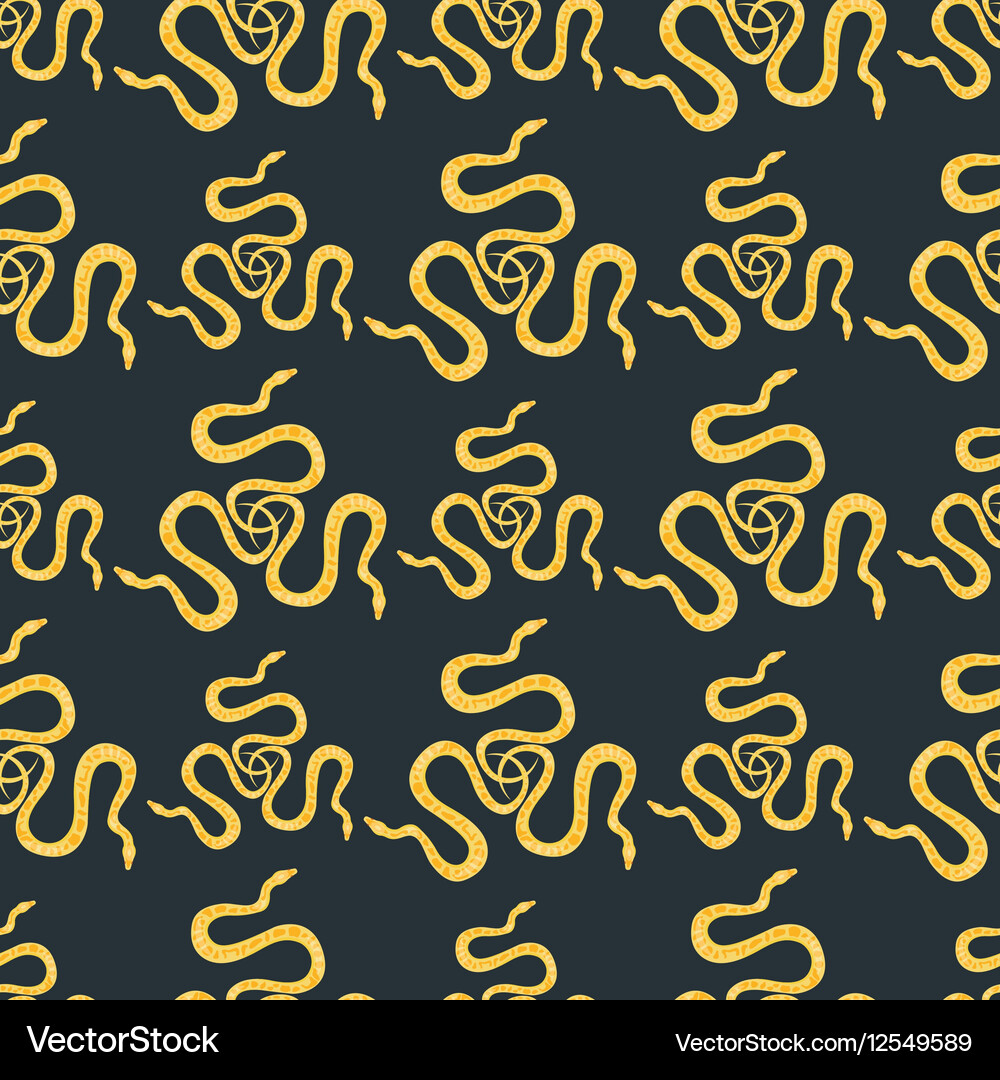 Snake reptile cartoon seamless pattern Royalty Free Vector