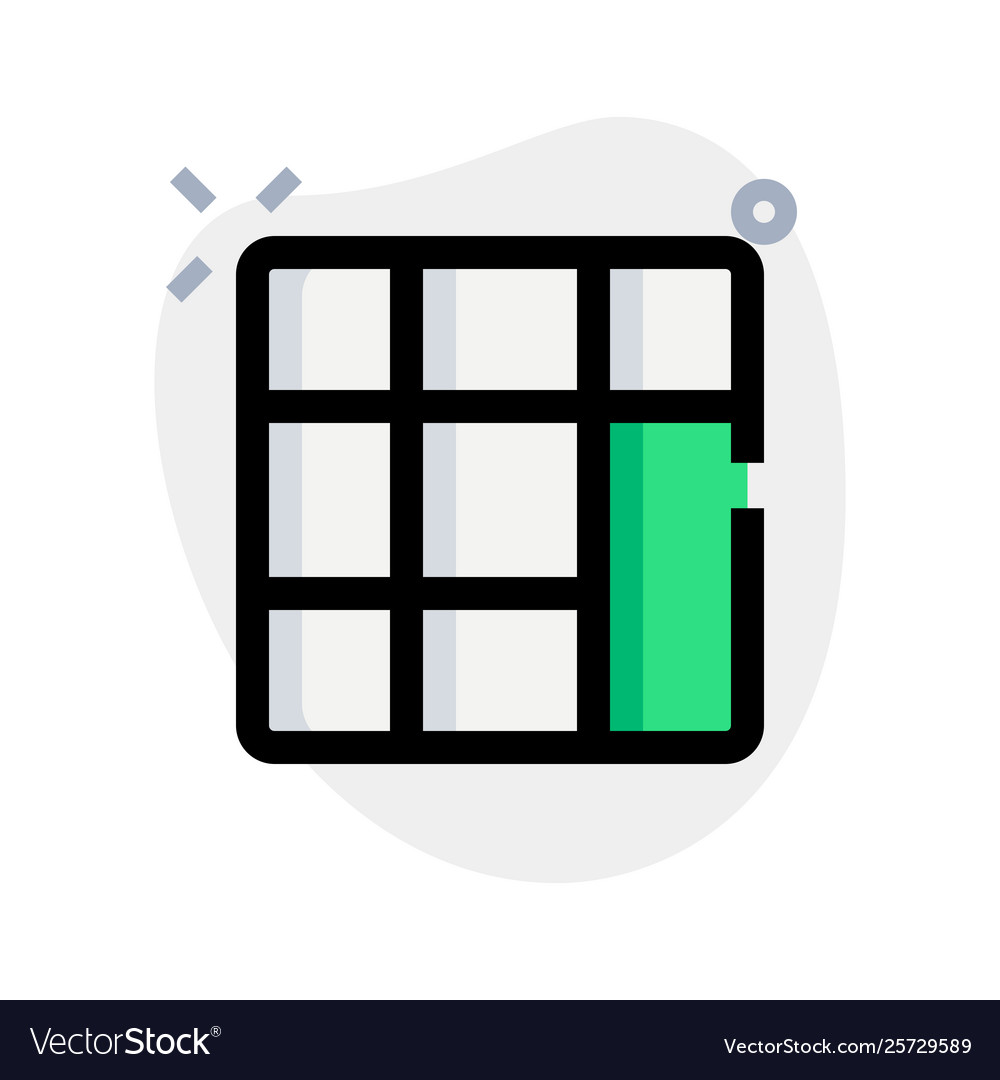 Vertical left content cells in square block