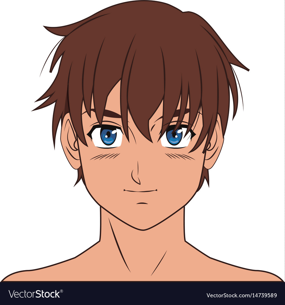 Premium Vector  Anime boy or man cartoon icon