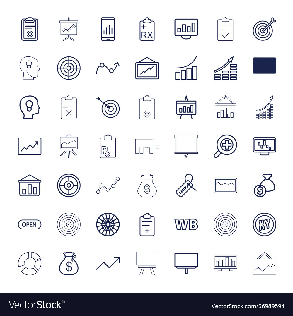 49 marketing icons Royalty Free Vector Image - VectorStock