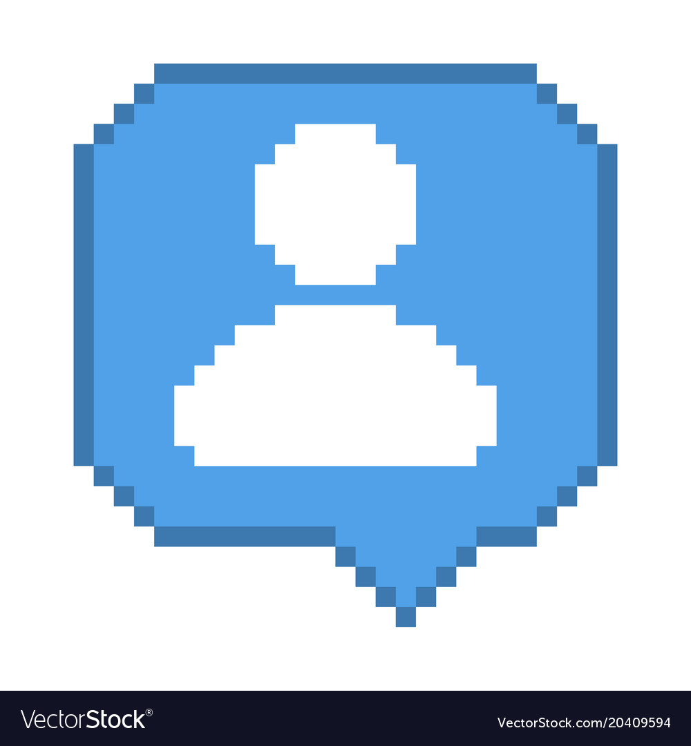 8 bit subscriber follower bubble icon