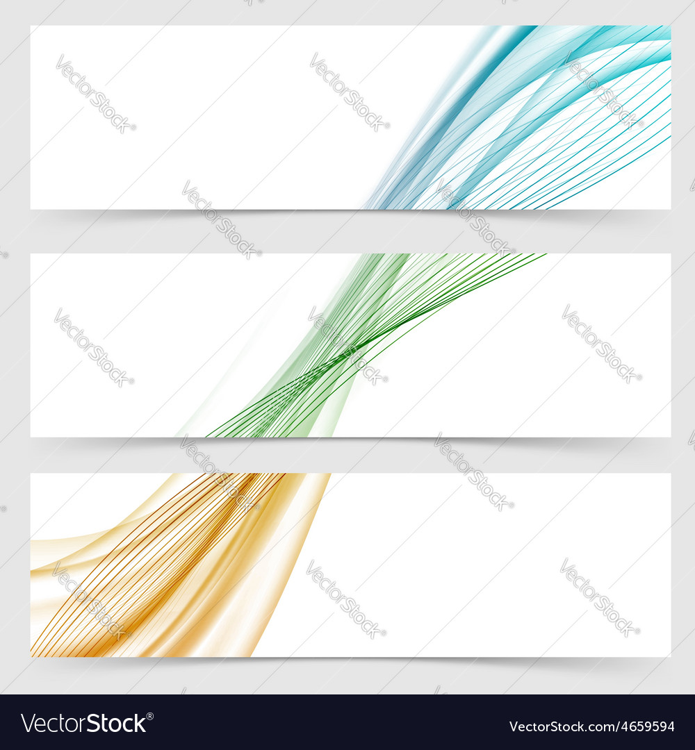 Abstract header collection with modern swoosh line