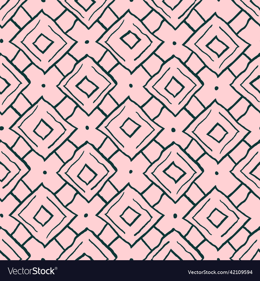 Abstract pattern with hand-drawn squares vector image Abstract pattern with hand-drawn squares
