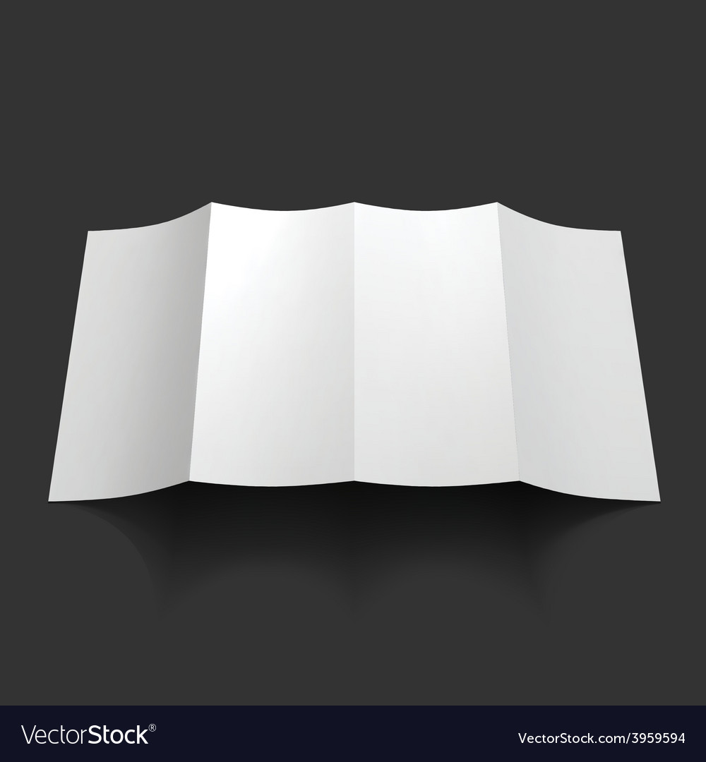 blank trifold paper brochure mockup royalty free vector