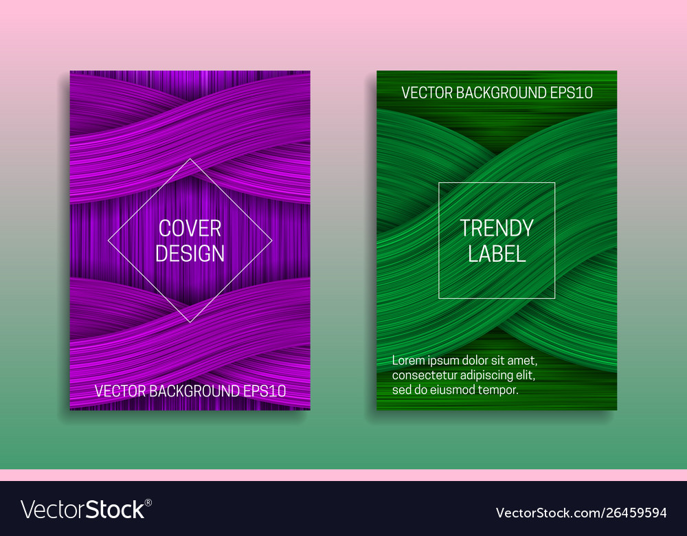 Cover templates with volumetric texture trendy