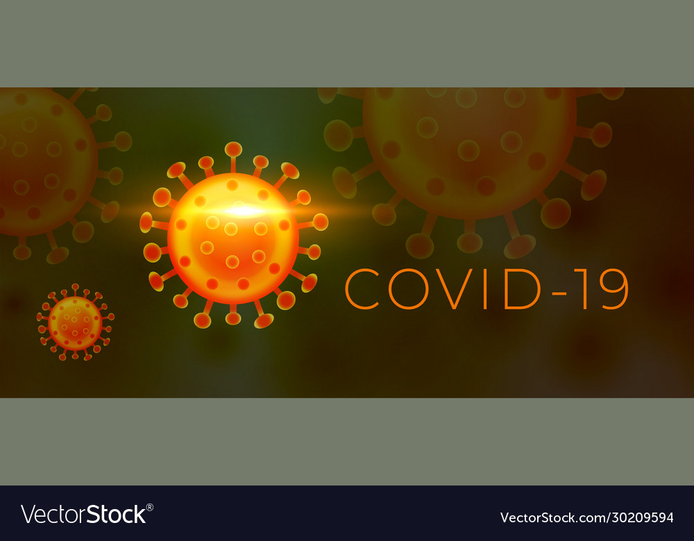 Dangerous covid-19 coronavirus Banner mit Virus