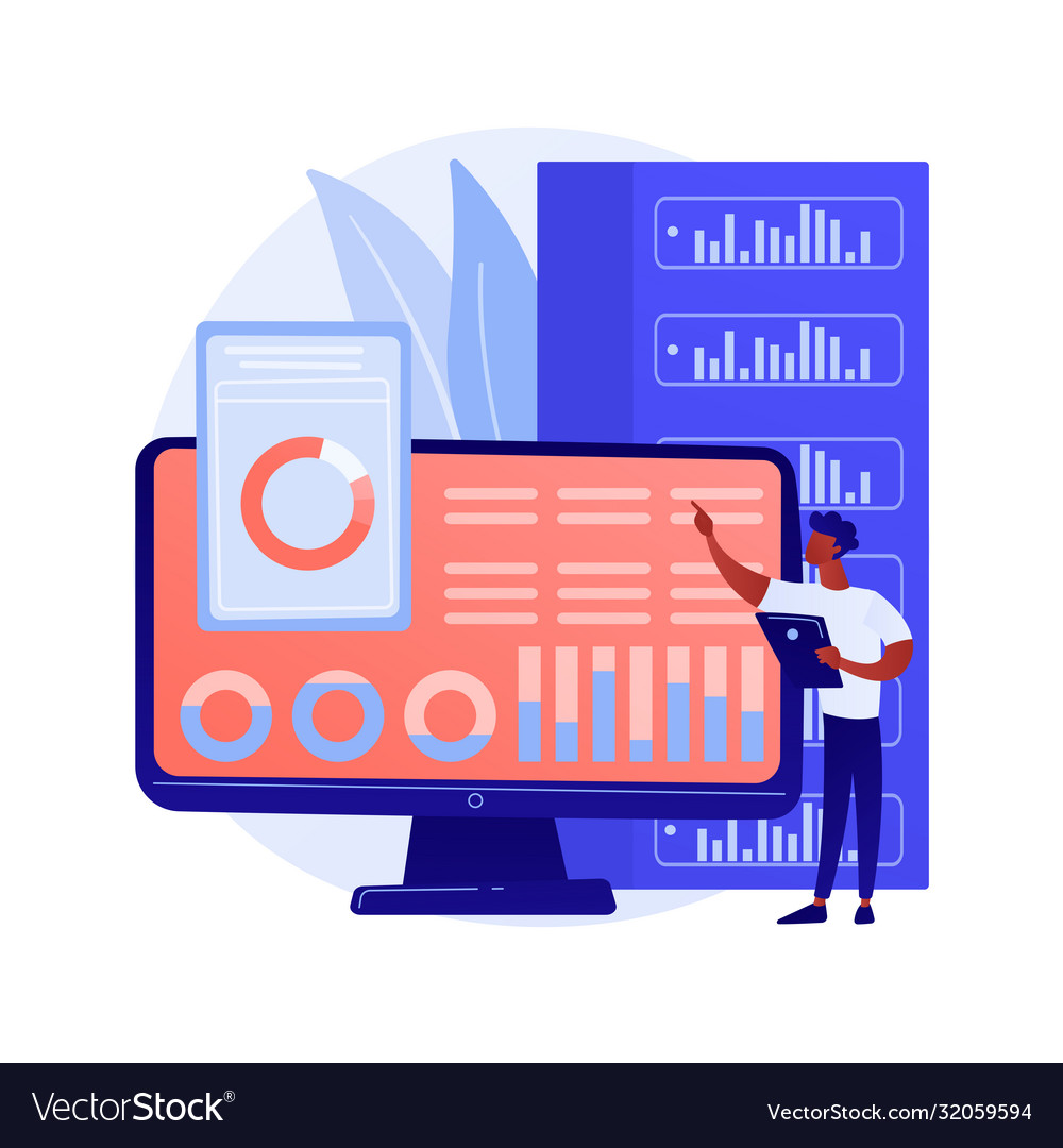 Dashboard analytics concept metaphor vector image Dashboard analytics concept metaphor
