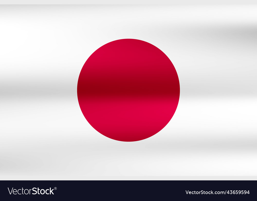 Flag of japan japanese national symbol Royalty Free Vector