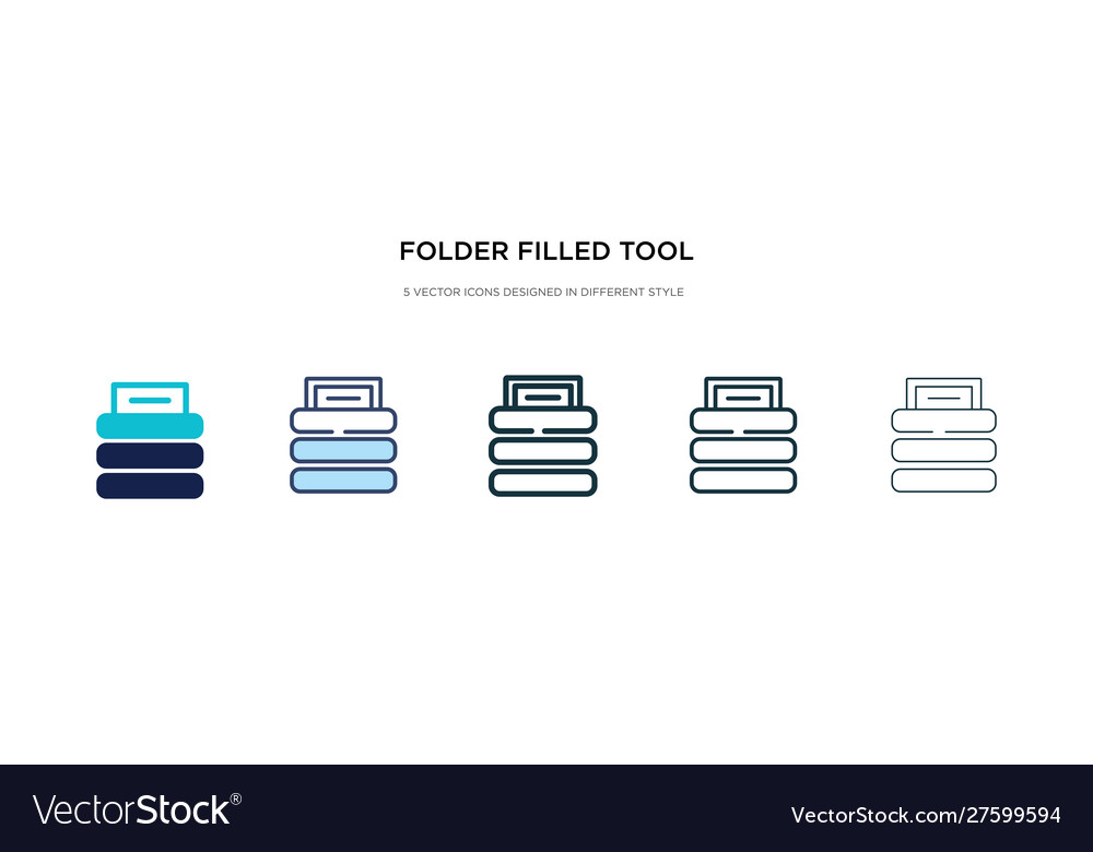 Folder filled tool icon in different style two