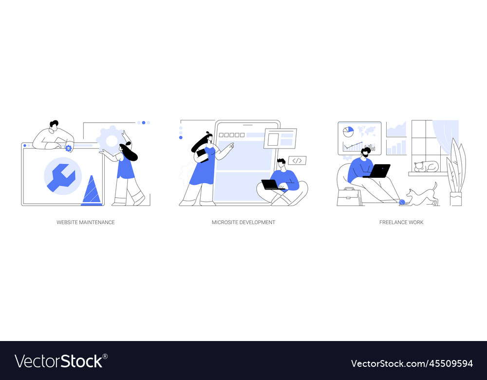 Frontend development abstract concept