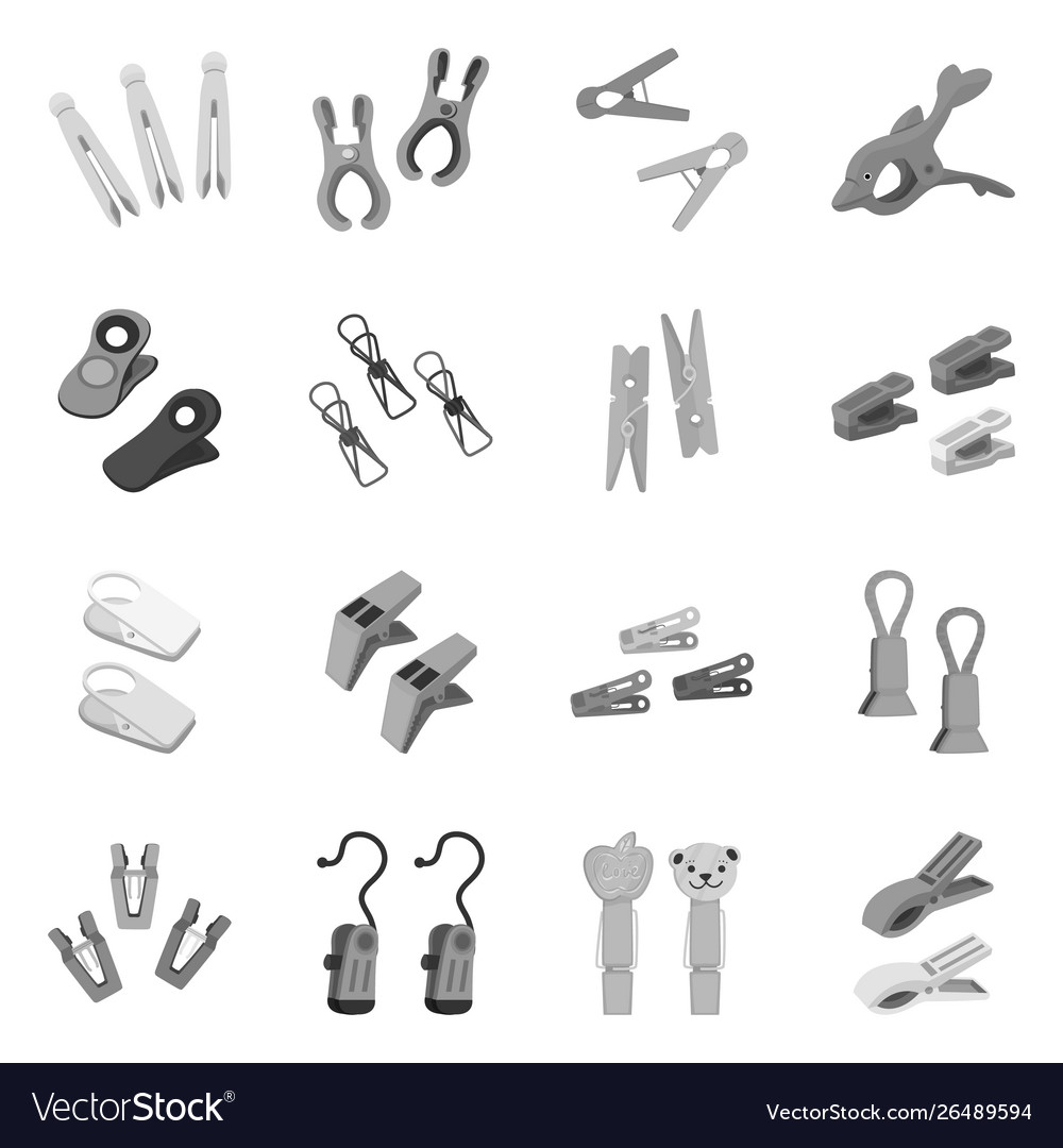 Isolated object hang and collection sign set Vector Image Isolated object hang and collection sign set