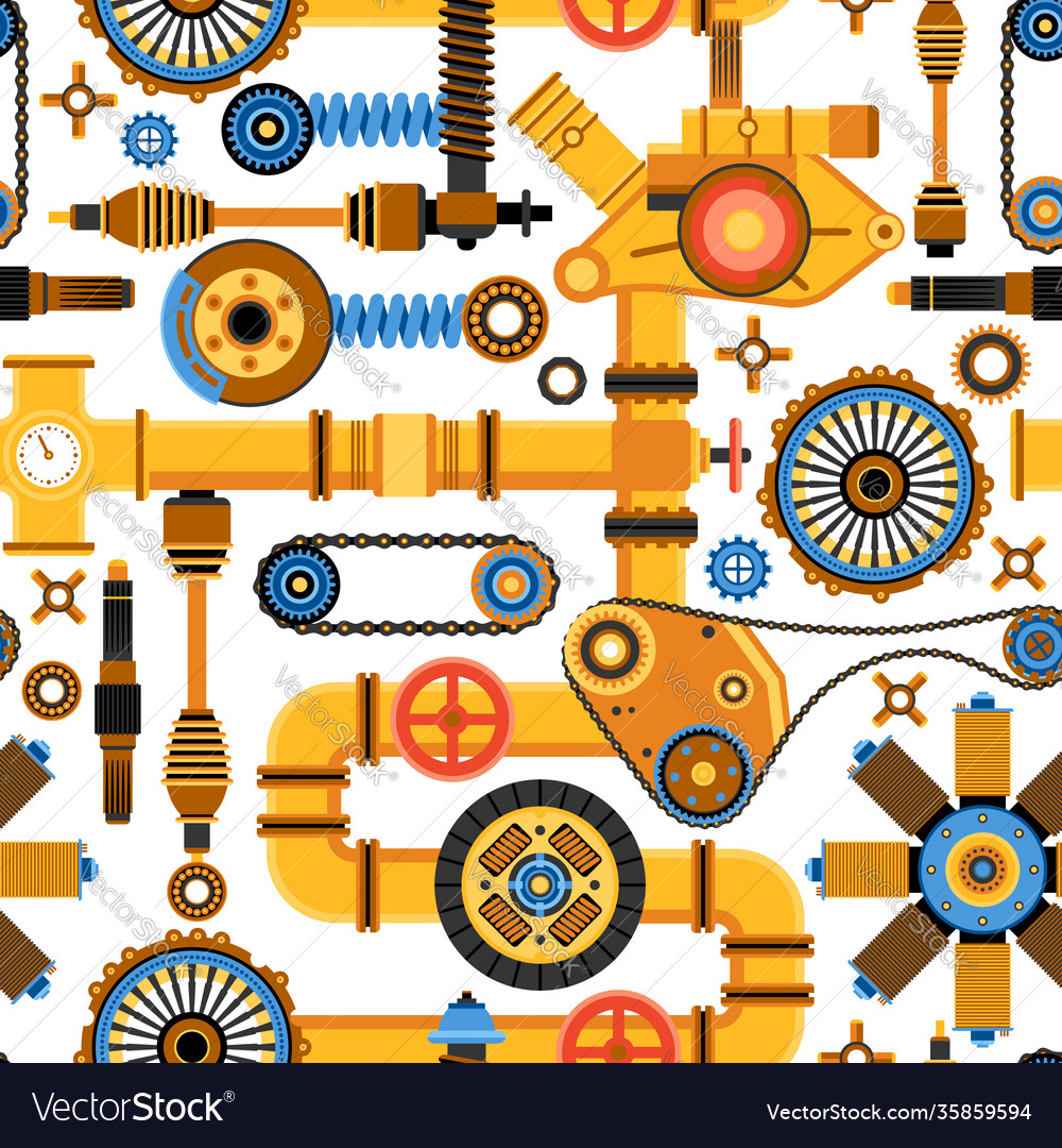 Machinery seamless pattern