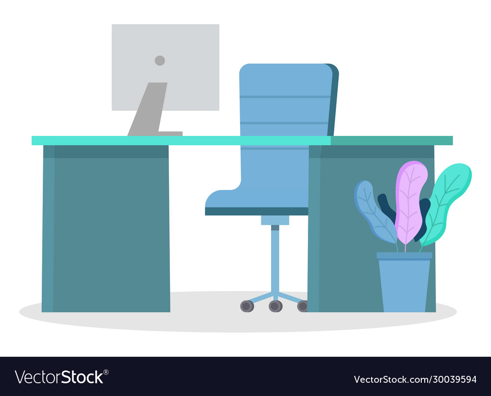 Modern Workspace with Computer