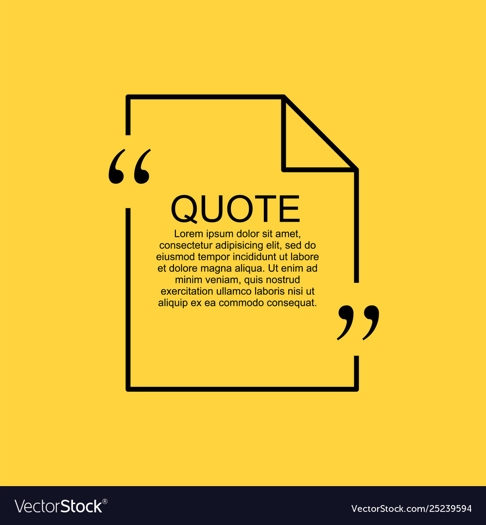 Quote blank template design element similar Vector Image