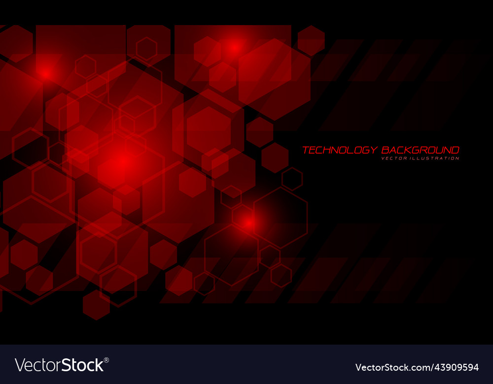 Red Hexagon Technology Background