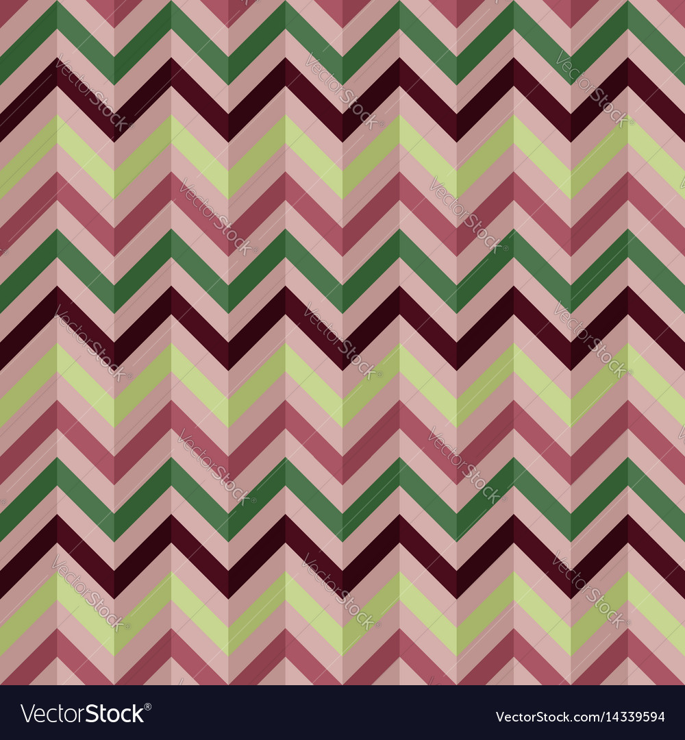 Retro Zigzag Pattern - Geometric Tile