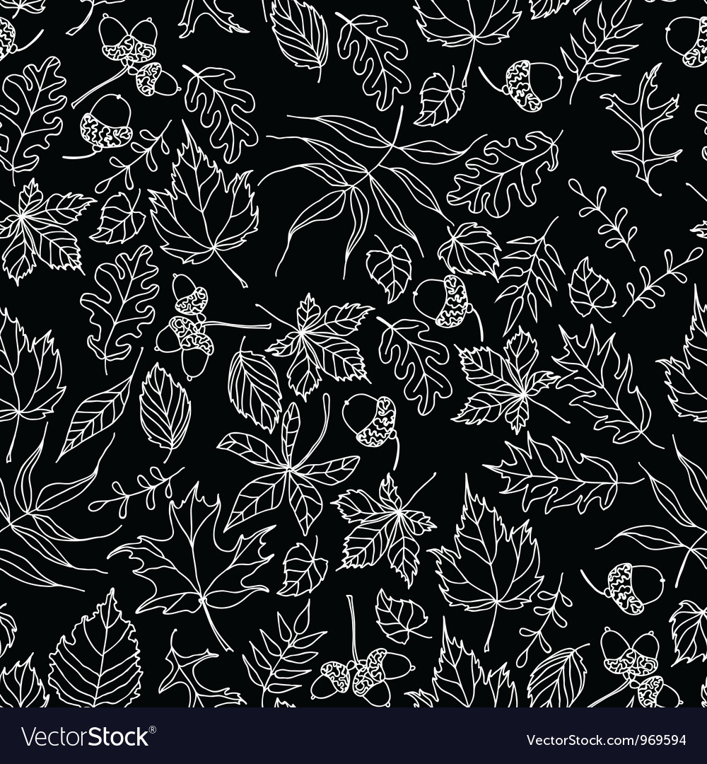 Seamless pattern with autumn leaves