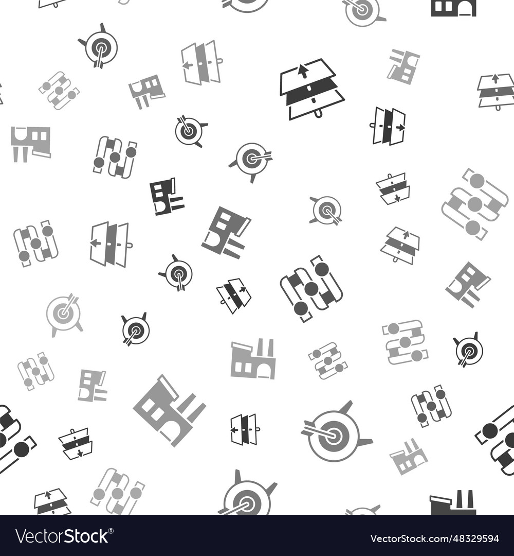 Set layers target graph chart diagram and factory vector image Set layers target graph chart diagram and factory
