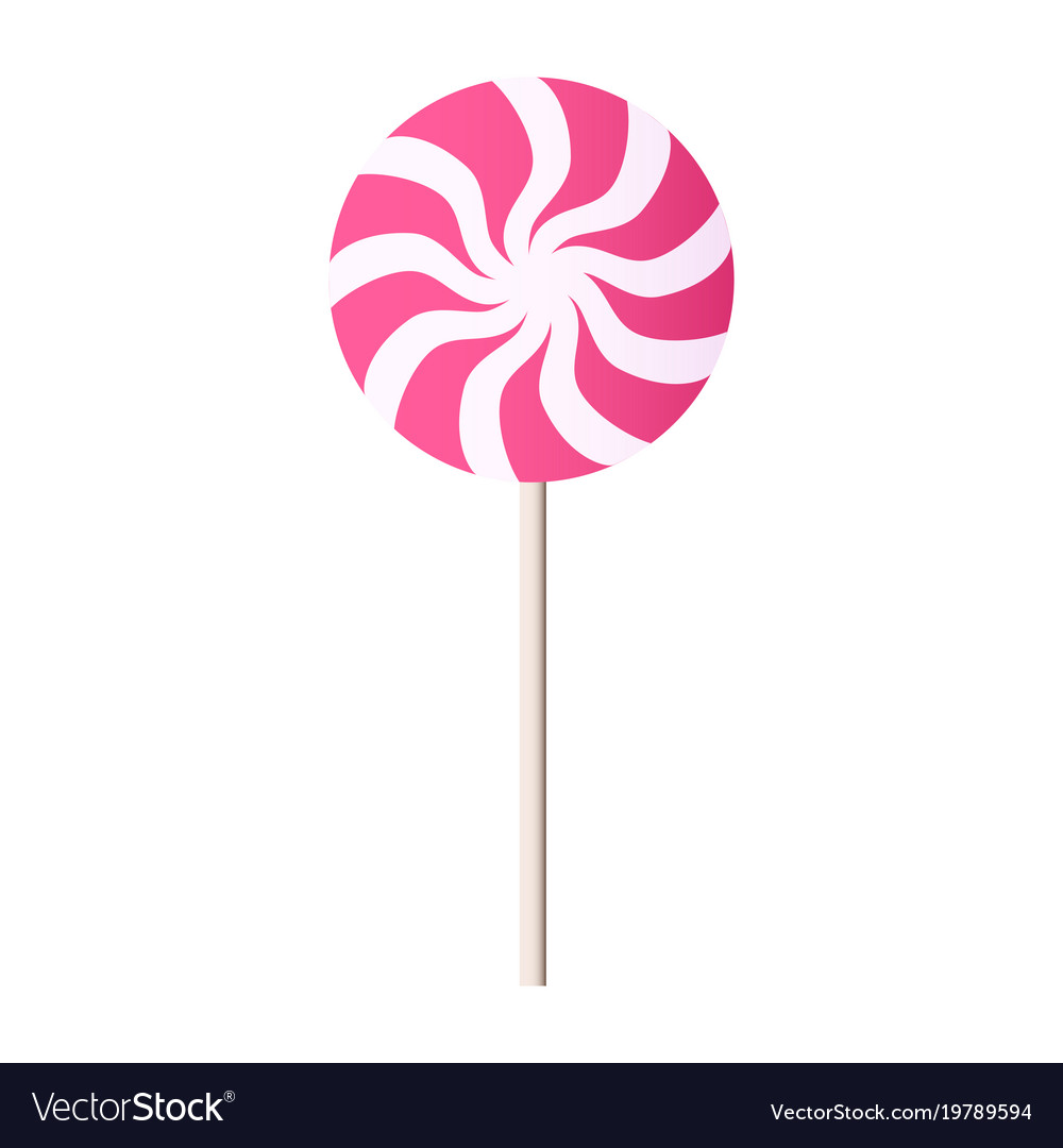 Spiral candy lollipop Royalty Free Vector Image