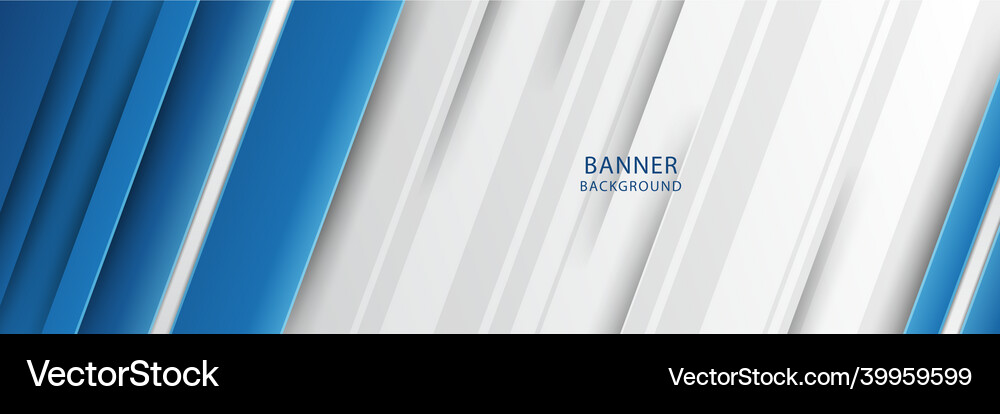 Abstract blue and white banner background Vector Image
