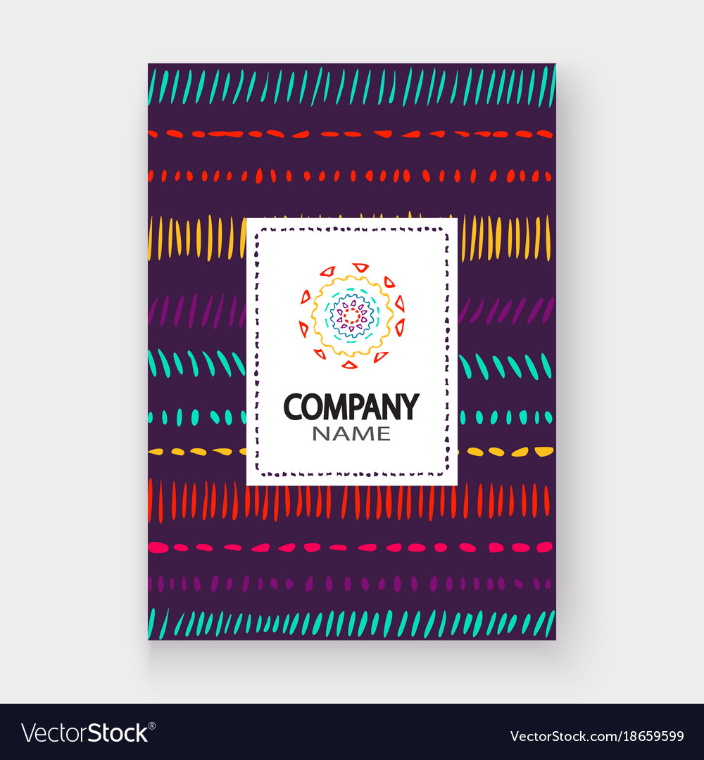 Abstract pattern with color hand drawn strokes